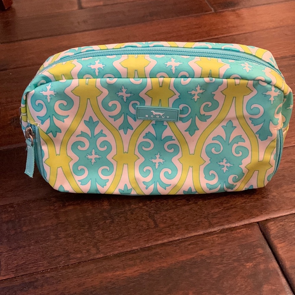 SCOUT Blue and yellow Cosmetics Bag EUC